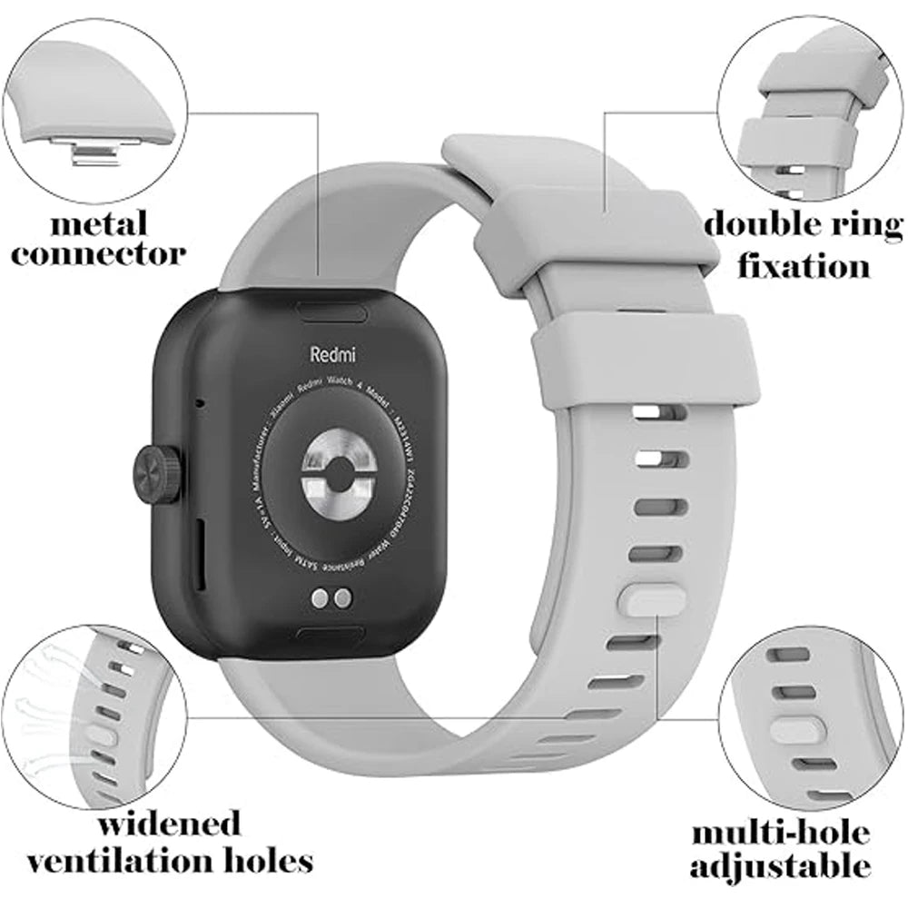 Pulseira Esportiva de Silicone para Redmi Watch 6/5/4 e Xiaomi Mi Band 8/9 Pro - Correia de Reposição, Acessório para Smartwatch