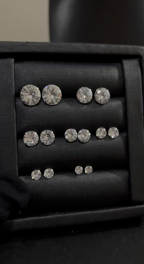 Brinco Masculino Prata 925 Legítima Ponto de Luz Diamante Sintético Zircônia