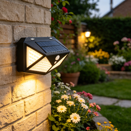 1/2/3 Unidades Luminárias Solares Impermeáveis Prova De Chuva 100 Led Sensor Courtyard Light Promoção