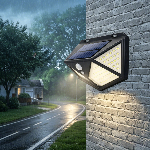 1/2/3 Unidades Luminárias Solares Impermeáveis Prova De Chuva 100 Led Sensor Courtyard Light Promoção